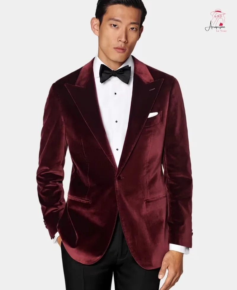 Burgundy Velvet Dinner Jacket